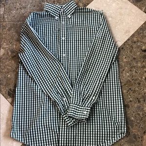 COPY - NWOT Mens Green & White checkered dress sh…